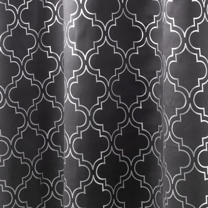 Blackout Polyester Fabric by Meter, 100x122 cm | Blocks Light, Heat & Noise, For Curtains, Cushion Covers, Door & Window Drapes - Foil Star Print