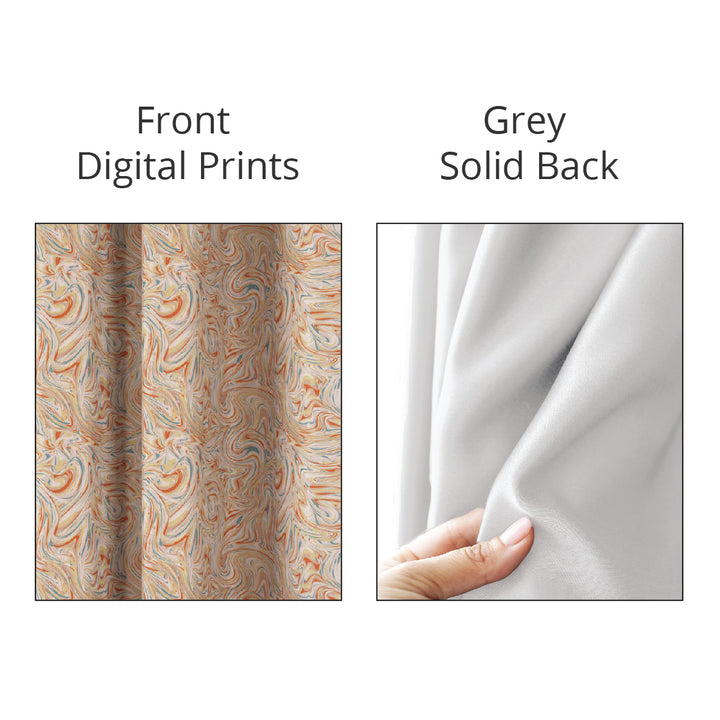 Blackout Polyester Marble Peach Fabric 1 Meter