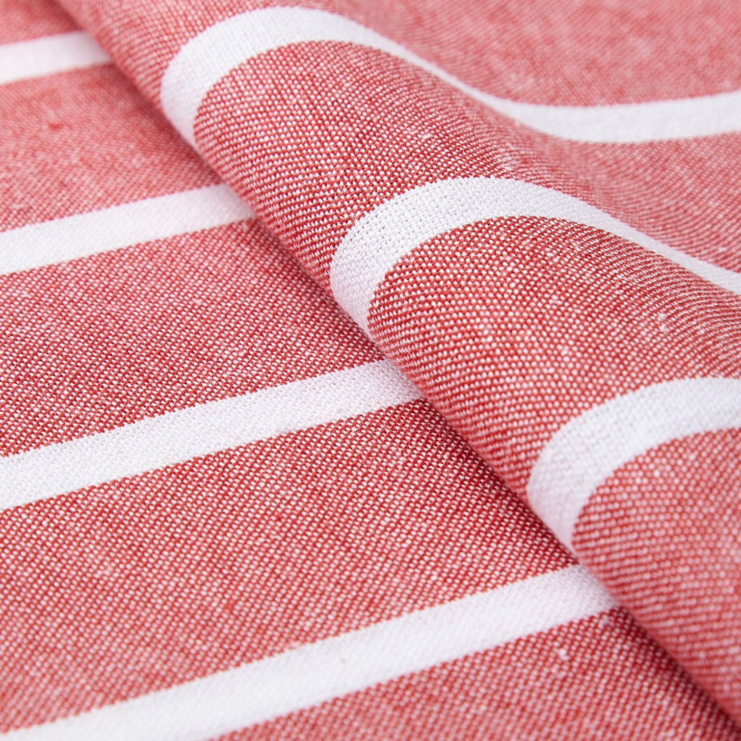 Cotton Roma Red Stripes Table Cloth (Pack of 1)
