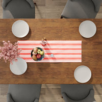 RC Yarn-Dyed Franca Orange Stripes Table Runner (Pack of 1)