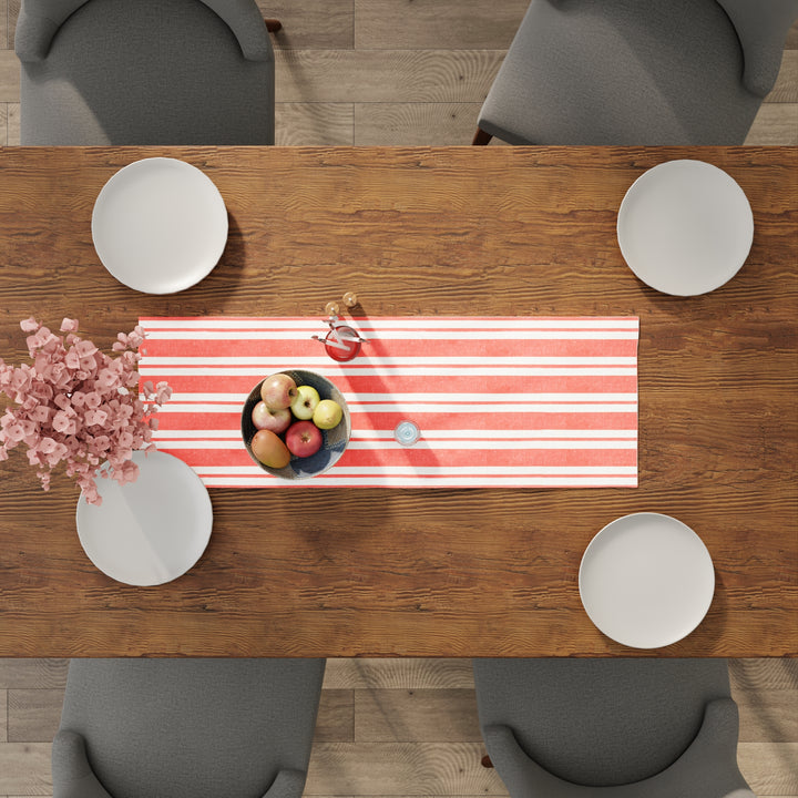 RC Yarn-Dyed Franca Orange Stripes Table Runner (Pack of 1)