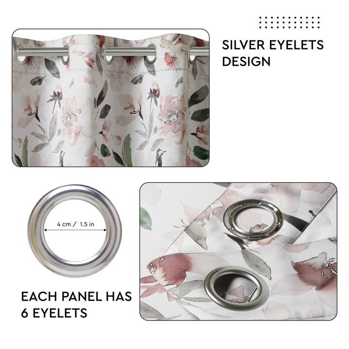 Blackout Polyester F1 Neutral Curtain (Pack of 2)