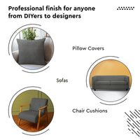 Quilted Polyester Fabric Dark Grey Fabric