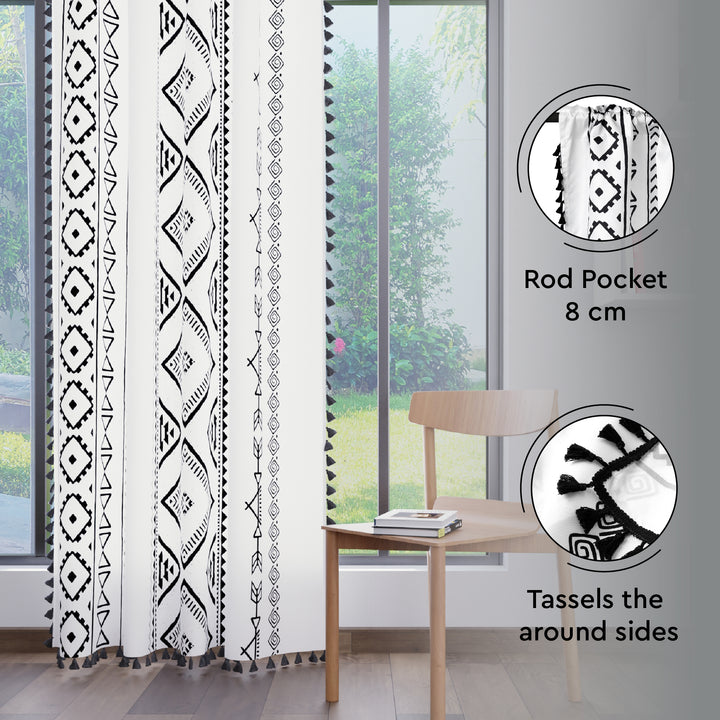 Polyester Boho Panel Curtain (Pack of 2)