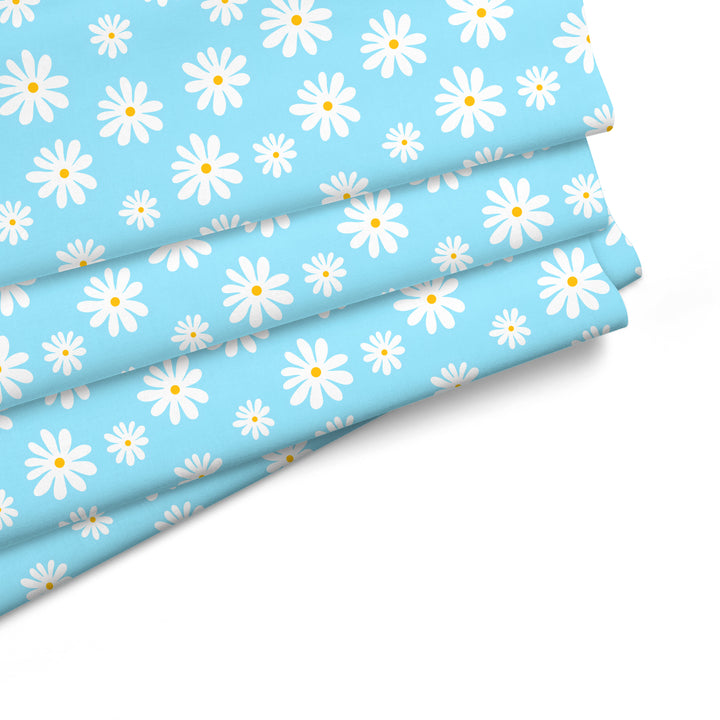 20s Sheeting Blue Daisy Fabric (1 Meter)