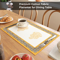 Cotton Yellow-01 Placemat (Pack of 6)