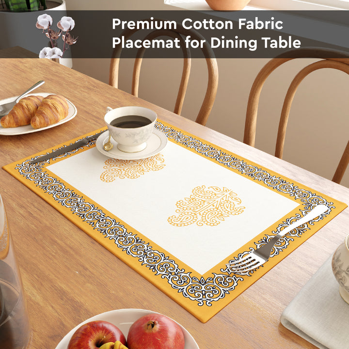 Cotton Yellow-01 Placemat (Pack of 6)