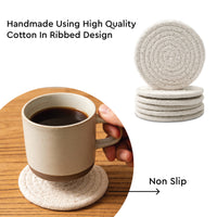Cotton Off White Coaster