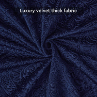 Embossed Velvet Navy Blue Curtain