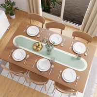 Cotton Sage & Off White Table Runner (Pack of 1)