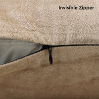 Velvet Beige Cushion Cover (Pack of 2)