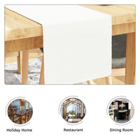 Cotton Solid Off White Table Runner (Pack of 1)