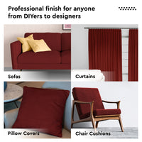 Mercerised Cotton Canvas Fabric, 100x150 cm Wide | Sold by the Metre, Cut to Length | Fabric For Cushions, Sofa Covers, Light Upholstery, Embroidery, Dress Material