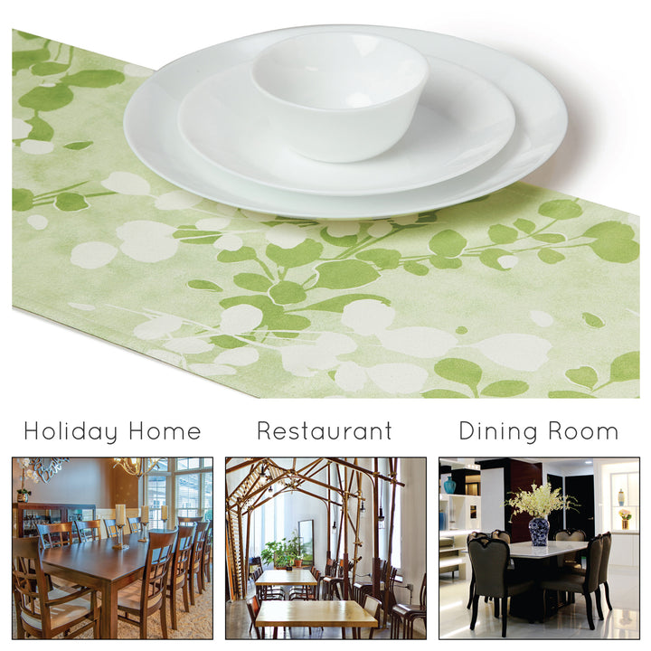 Blackout Polyester L2 Green Table Runner (Pack of 1)