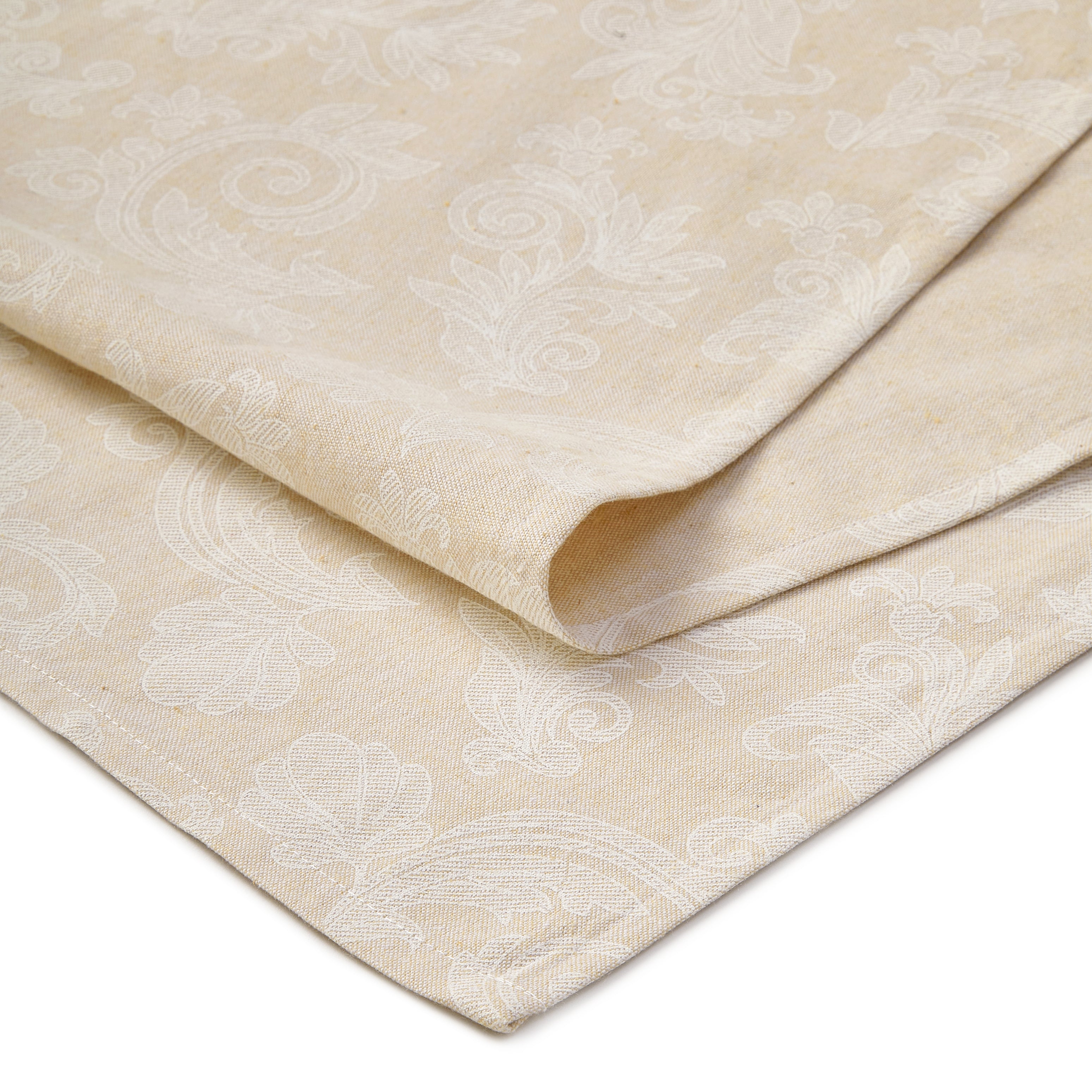 Cotton Beige Table Runner (Pack of 1)
