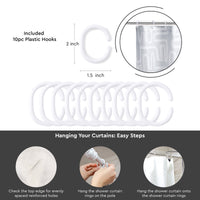 Polyester Maze Grey Combo Shower Curtain + Bathmat (Pack of 3)