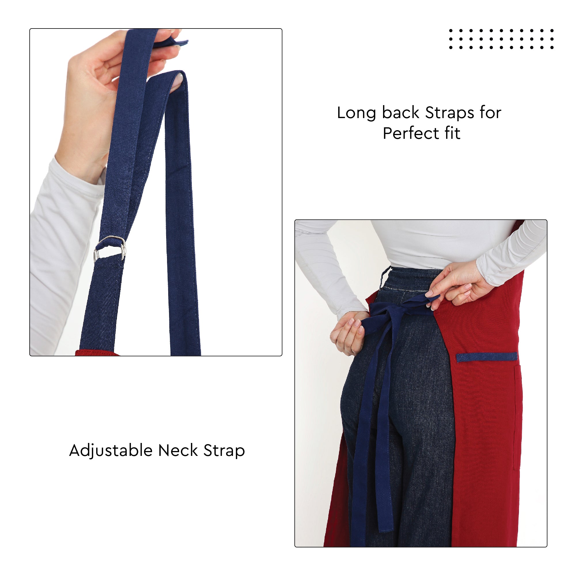 Cotton Red Apron (Pack of 1)
