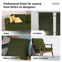 Mercerised Cotton Canvas Fabric, 100x150 cm Wide | Sold by the Metre, Cut to Length | Fabric For Cushions, Sofa Covers, Light Upholstery, Embroidery, Dress Material