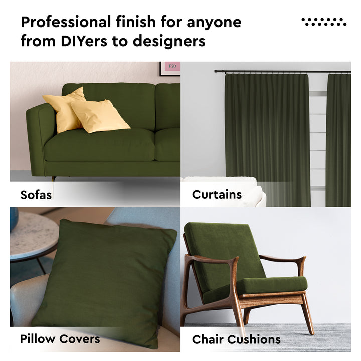 Mercerised Cotton Canvas Fabric, 100x150 cm Wide | Sold by the Metre, Cut to Length | Fabric For Cushions, Sofa Covers, Light Upholstery, Embroidery, Dress Material