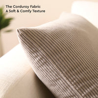 Corduroy Light Taupe Cushion Cover
