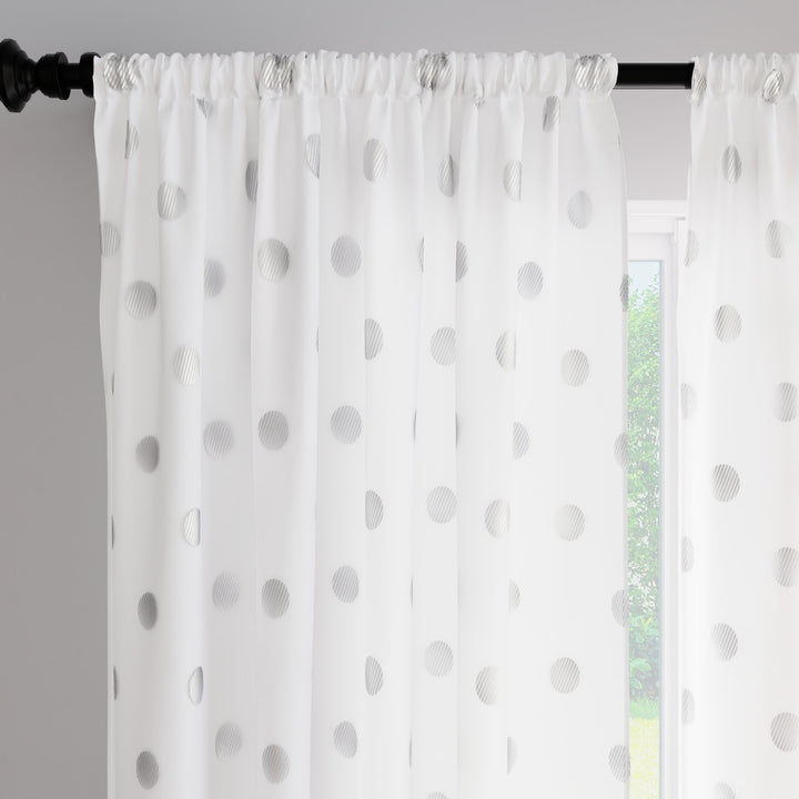 Micro Dollar White Curtain (Pack of 2)