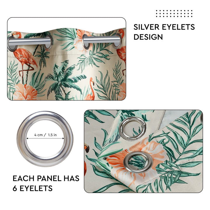 Blackout Flamingo Curtain (Pack of 2)