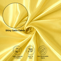 Satin Polyester Silk Yellow Fabric