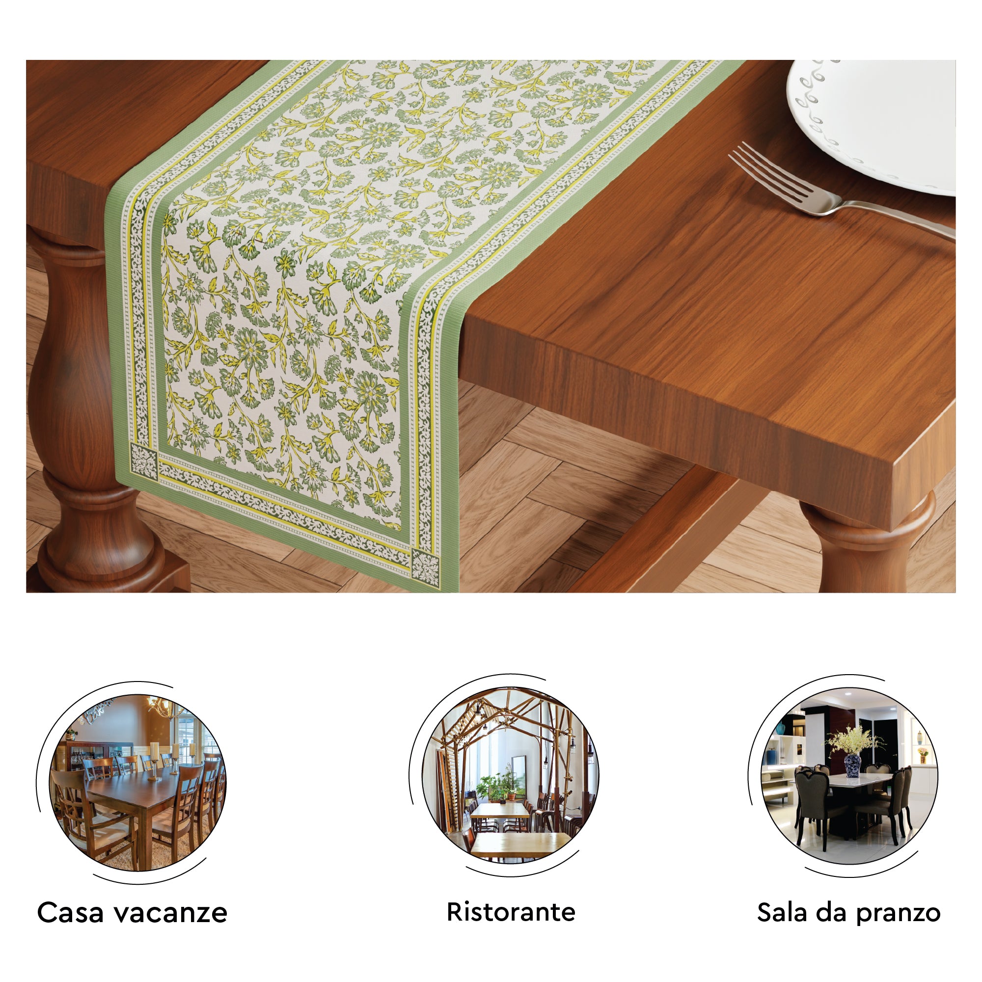 Cotton Sage-02 Table Runner (Pack of 1)
