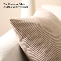 Corduroy Khaki Cushion Cover