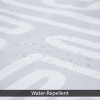 Polyester Boho Maze Grey Shower Curtain (Pack of 1)