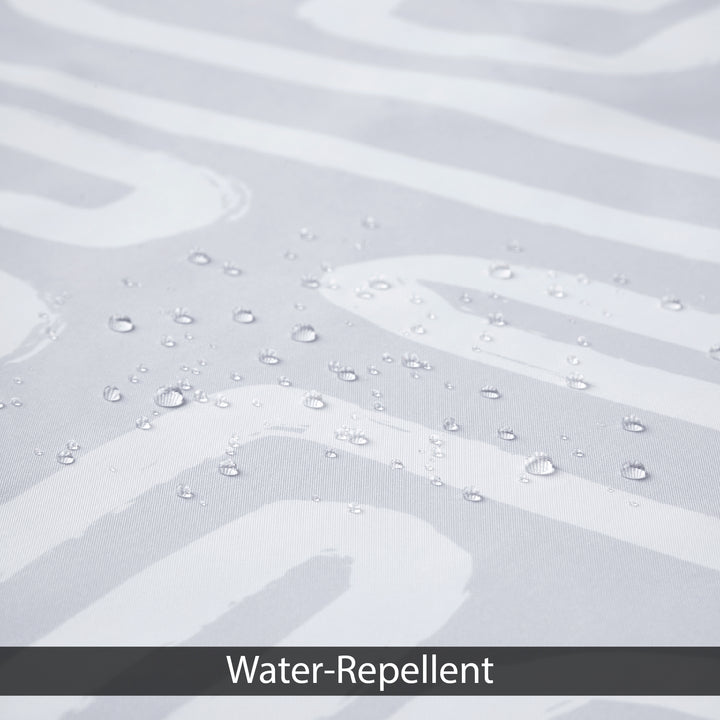 Polyester Boho Maze Grey Shower Curtain (Pack of 1)