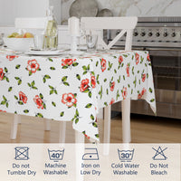 Polyester Hibiscus Table Cloth (Pack of 1)