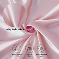 Satin Polyester Silk Baby Pink Fabric