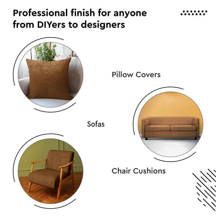 Quilted Polyester Fabric Brown Fabric