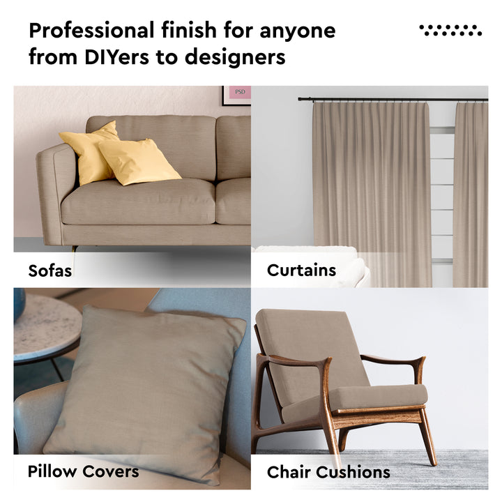 Mercerised Cotton Canvas Fabric, 100x150 cm Wide | Sold by the Metre, Cut to Length | Fabric For Cushions, Sofa Covers, Light Upholstery, Embroidery, Dress Material