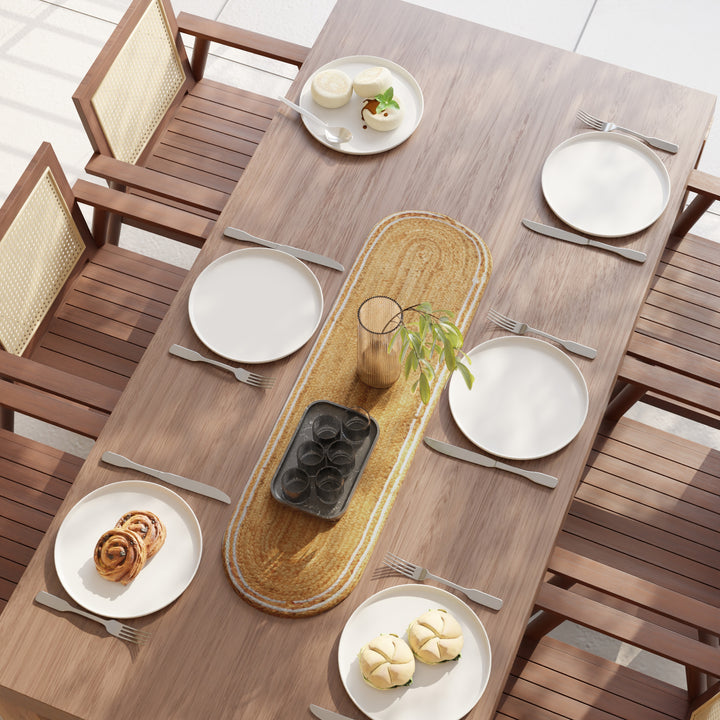 Jute Off White & Jute Natural Bleach Table Runner