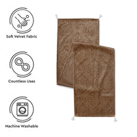 Embossed Velvet Coffee Table Runner