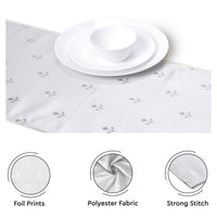 Blackout Buti Silver Light Grey Table Runner (Pack of 1)