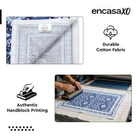 Cotton Canvas Indigo-03 Placemat + Table Napkins