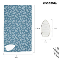 20s Sheeting Big Leaves Blue Ironing Mat (Pack of 1)