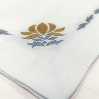 Damask Cotton Festive Gold & Silver Table Napkin (Pack of 6)