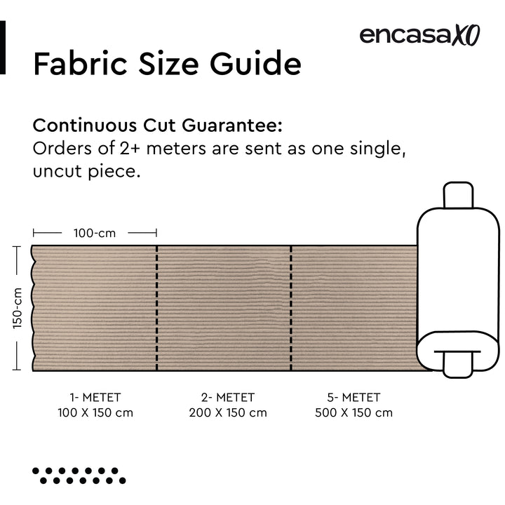 Corduroy Fabric by the Meter, 59" Wide Premium 238 GSM Polyester Upholstery & Sewing Material, Soft Ribbed Fabric for Sofa/Cushion Covers, Trousers, Curtains & DIY Crafts