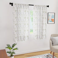 Polyester Branches Green Curtain (Pack of 2)