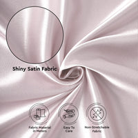 Satin Polyester Silk Rosewater Fabric