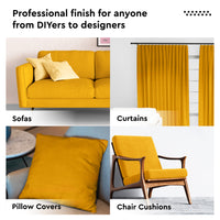 Mercerised Cotton Canvas Fabric, 100x150 cm Wide | Sold by the Metre, Cut to Length | Fabric For Cushions, Sofa Covers, Light Upholstery, Embroidery, Dress Material