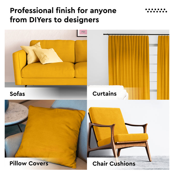 Mercerised Cotton Canvas Fabric, 100x150 cm Wide | Sold by the Metre, Cut to Length | Fabric For Cushions, Sofa Covers, Light Upholstery, Embroidery, Dress Material