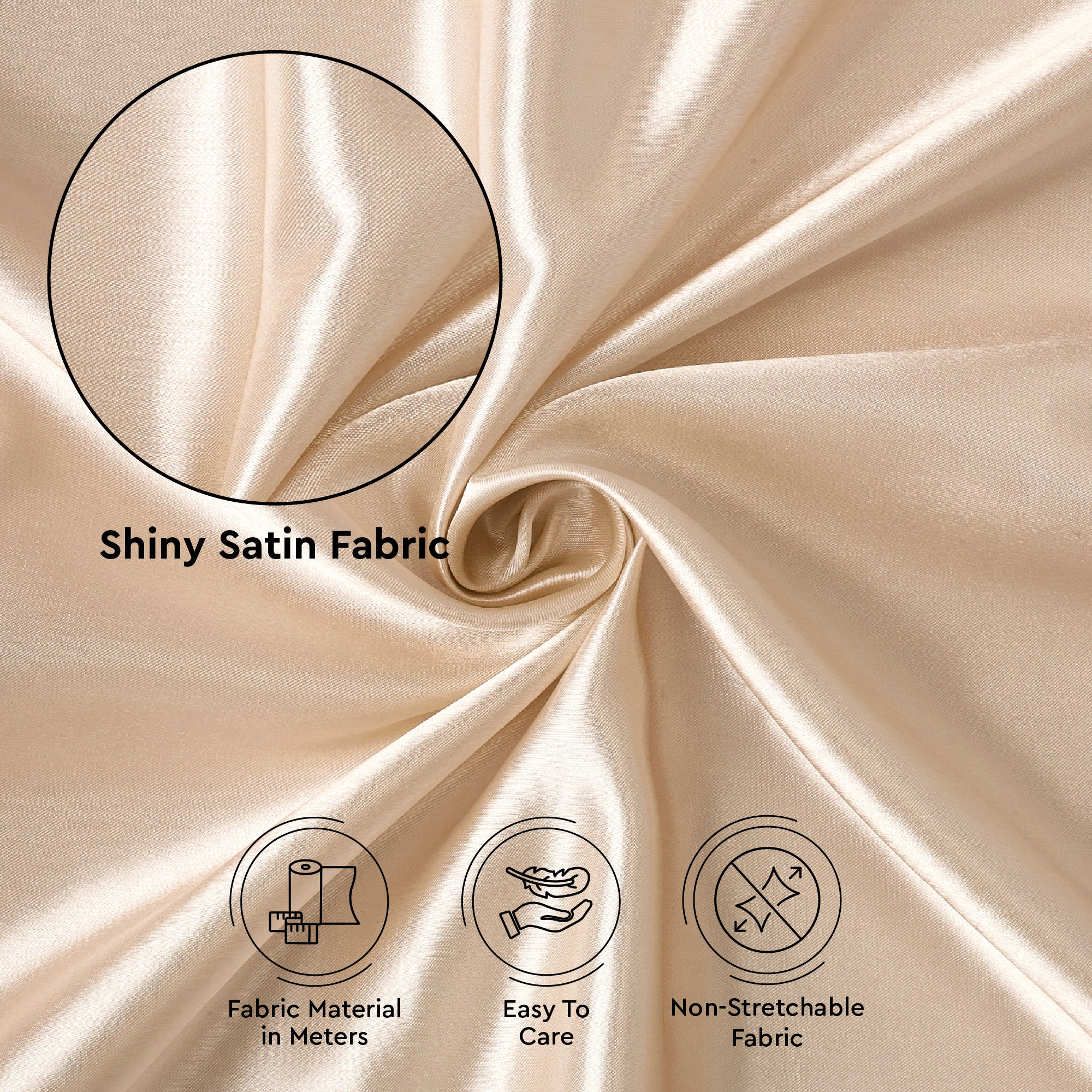 Silky Satin Fabric Material By Meter | 110 Cm Width, Silk & Shiny Fabrics | Fabric For Scrunchies, Dress, Pillowcases, Pajamas, Evening Dress, DIY
