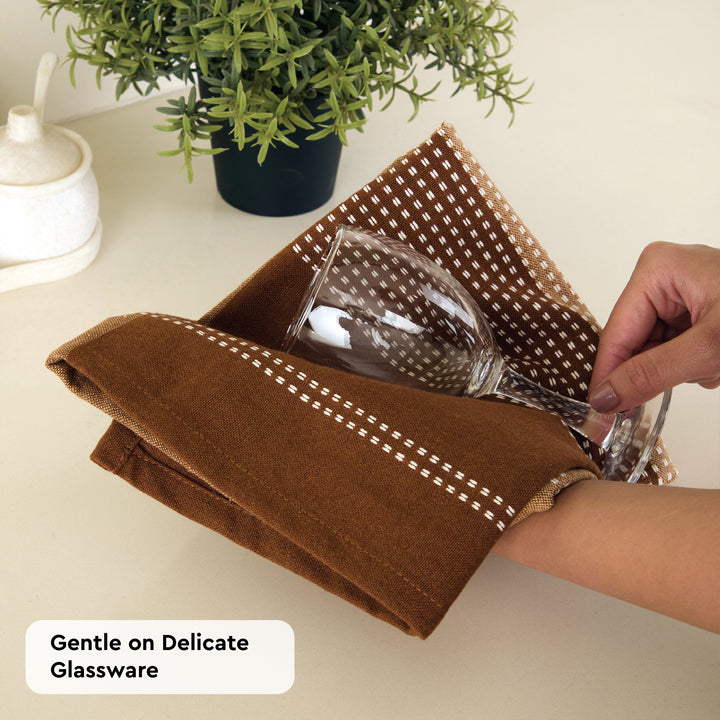 Cotton Beige Kitchen Towel