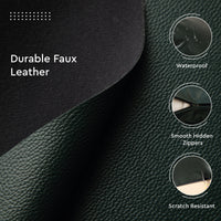 PVC Leather Green Cushion Cover (Pack of 1)