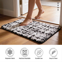 Cotton Black Bathmat (Pack of 1)
